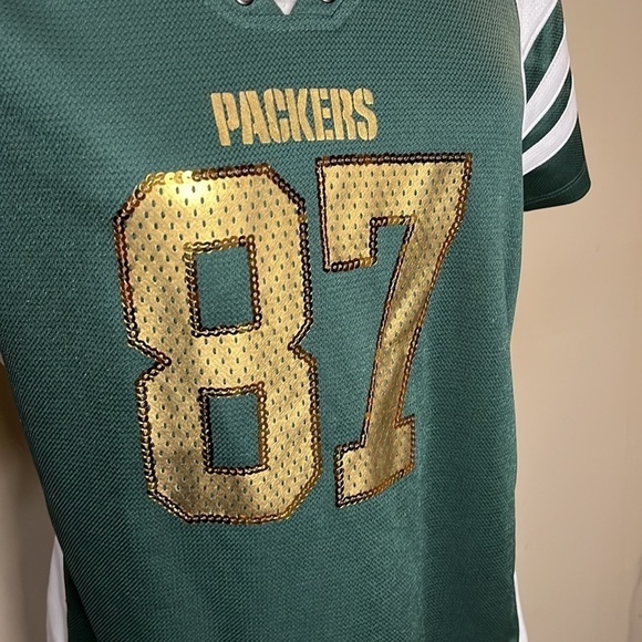 Majestic Green Bay Packer Short sleeve #87 Jersey Tee - Picture 8 of 10